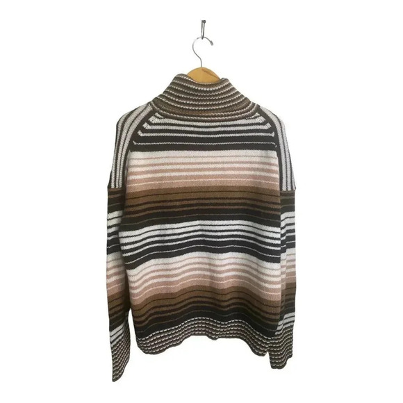 360 Cashmere New Nadia Striped Alpaca Merino Wool Sweater NWT Size Large - Picture 4 of 8